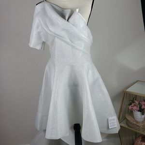 ASOS DESIGN SILVER HI-LOW DRESS